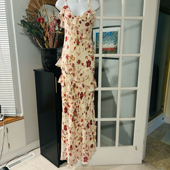 Anthropologie Let Me Be Sleeveless Ruffle Maxi Dress 6P NWT - Picture 5 of 12